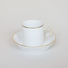 Cup and Saucer Espresso, Golden Stripe, Meissen Porcelain