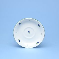 Saucer 15 cm, Verona blue flowers + green, G. Benedikt 1882