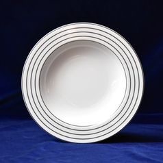 Plate deep 22 cm, Thun 1794 Carlsbad porcelain Sylvie 80411
