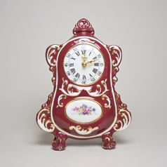 Clock Baroco 15 x 8 x 30 cm, Purple, Porcelain Figures Duchcov