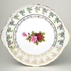 Cake plate with handles 30 cm, Cecily roses, Carlsbad