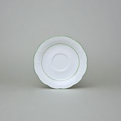 7047703: Saucer 135 mm, Thun 1794, karlovarský porcelán, NATÁLIE light green lines