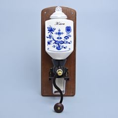 Wall coffee mill 34 cm, Original Blue Onion Pattern