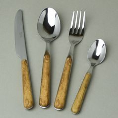 Sada příborů 24 dílná, BISTROT dřevěná textura, NEVA