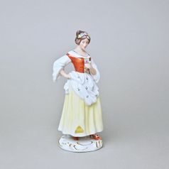 Lady With A Flower, 7 x 8 x 19 cm, Saxe, Porcelain Figures Duchcov