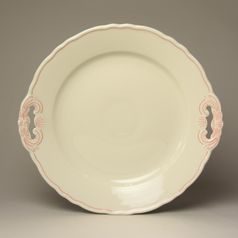 Rokoko yvory: Cake plate with handles 28 cm, Český porcelán a.s.