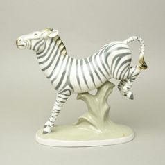 Zebra 29,5 x 25,5 x 11,5 cm, Luxor, Porcelánové figurky Duchcov (2.j.)
