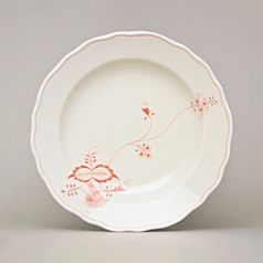 Talíř hluboký 24 cm, cibulák ECO červený na ivory, Český porcelán a.s.