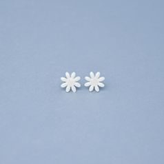 Earrings: Daisy 1 cm, Porcelain Jewels Studio Mallys