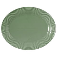 Beat grey-green: Plate oval 35 x 28 cm, Seltmann porcelain