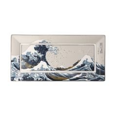 Mísa obdelníková Velká vlna 24 / 12 / 2 cm, jemný kostní porcelán, K. Hokusai, Goebel