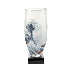 Table Lampe K. Hokusai - The Great Wave, 15 / 15 / 33 cm, Glass, Goebel