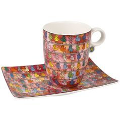 Mug with saucer We are the Birds 400ml, fine bone china, J. Rizzi, Goebel