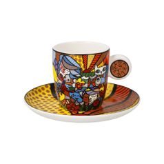 Espresso šálek a podšálek Garden 100 ml, jemný kostní porcelán, R. Britto, Goebel