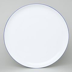 Dish round flate 30 cm, Thun 1794 Carlsbad porcelain, TOM blue