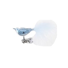 Christmas decoration chubby bird, 5.5 cm, white, Czech decorations MIJA