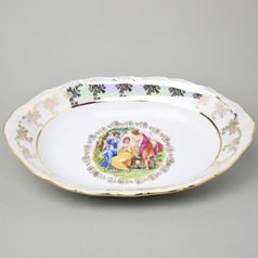 Bread basket 36 cm, The Three Graces + gold, Carlsbad porcelain