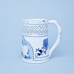 Embossed beer jug 400 ml, Original Blue Onion Pattern
