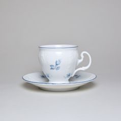 Šálek a podšálek kávový 150 ml / 14 cm, Thun 1794, karlovarský porcelán, BERNADOTTE kytička