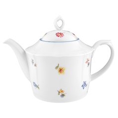 Tea pot 1,1 l, Sonate 34032 flowers, Seltmann porcelain