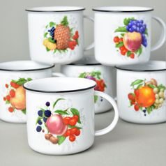 Hrnek Tina velký 0,38 l, ovoce, sada 6 ks., Český porcelán a.s.