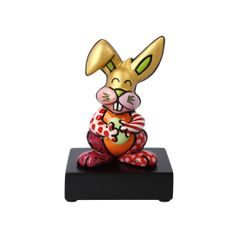 Figurine Romero Britto - Orange Rabbit, 9,5 / 8,5 / 14 cm, Porcelain, Goebel