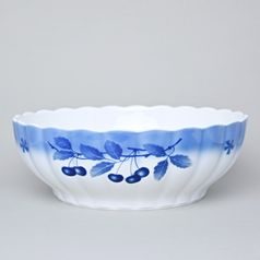 Bowl 30 x 10 cm, Thun 1794 Carlsbad porcelain, BLUE CHERRY