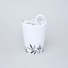 Bohemia black: Sugar bowl 0,25 l, design by Jiri Pelcl, Cesky porcelain a.s.