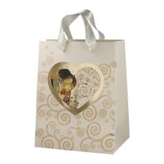 Paper Gift bag - Heart Kiss Heart Kiss 21 / 15 / 27 cm, G. Klimt, Goebel