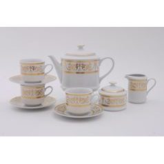 Tea set for 6 persons, Sabina, gold ornaments, Leander 1907