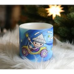 Tea light (LED) Latern with 3D illustration Večerníček, Glassor