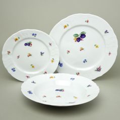 Plate set for 6 pers., Thun 1794 Carlsbad porcelain, BERNADOTTE plums and flowers