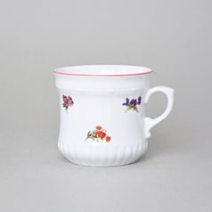 Mug Perlový big 370 ml, Házenka flowers - red line, Český porcelán a.s.