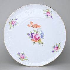 Cake plate 32 cm, Thun 1794, Carlsbad Porcelain, BERNADOTTE Meissen Rose