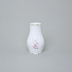 Gold line: Vase 11,5 cm, Thun 1794 Carlsbad porcelain, BERNADOTTE roses