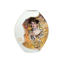 Vase Gustav Klimt - Adele Bloch-Bauer, 16,5 / 10 / 20 cm, Porcelain, Goebel