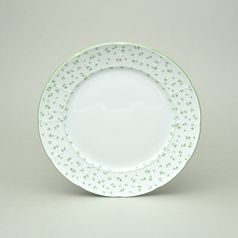 Dessert / breakfast plate 21 cm, Thun 1794, karlovarský porcelán, Natálie green flowers