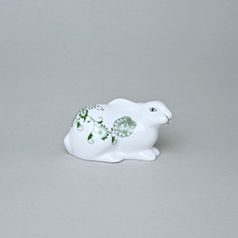 Zajíc velikonoční / ležící 6,1 x 11,4 cm, Cibulák zelený, originální z Dubí