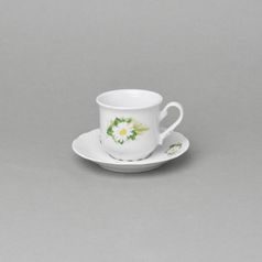 Šálek a podšálek na espresso 80 ml / 11,5 cm, Thun 1794, karlovarský porcelán, CONSTANCE 80262 kopretiny