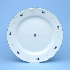 Talíř mělký 25 cm, Verona modré kvítí + zelená, G. Benedikt 1882
