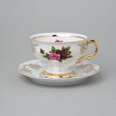 Šálek čajový 200 ml + podšálek 16 cm, Cecily, porcelán Royal Queen