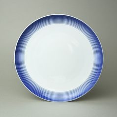 Plate dining 26 cm, Thun 1794, karlovarský porcelán, TOM 29954 blue stripes