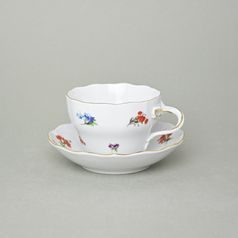 Šálek a podšálek B + B 0,21 l / 14 cm na kávu, Rakouská házenka, Český porcelán a.s.