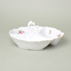 Kabaret malý 23 cm s ouškem, Thun 1794, karlovarský porcelán, BERNADOTTE míšeňská růže