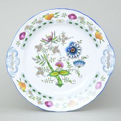 Cake plate with handles 28 cm, COLOURED ONION PATTERN
