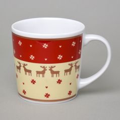 Hrnek Tomáš 470 ml Vánoční, jeleni, Thun 1794, karlovarský porcelán