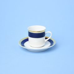 Sabina 767: Cup 100 ml espresso + saucer 115 mm, cobalt + blue, Leander Loučky
