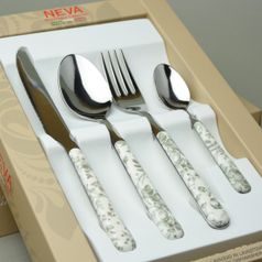 24 pcs. cutlery set, BISTROT China Roses 14039 grey-beige, NEVA