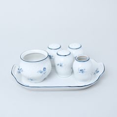 Cruet set 6 pcs., Thun 1794 Carlsbad porcelain, BERNADOTTE blue flower