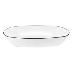 Plate deep 21 cm square, Lido Black Line, Seltmann Porcelain